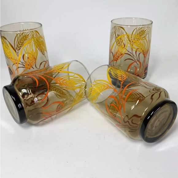 Vintage Ombré wheat juice glasses - Picture 2 of 4